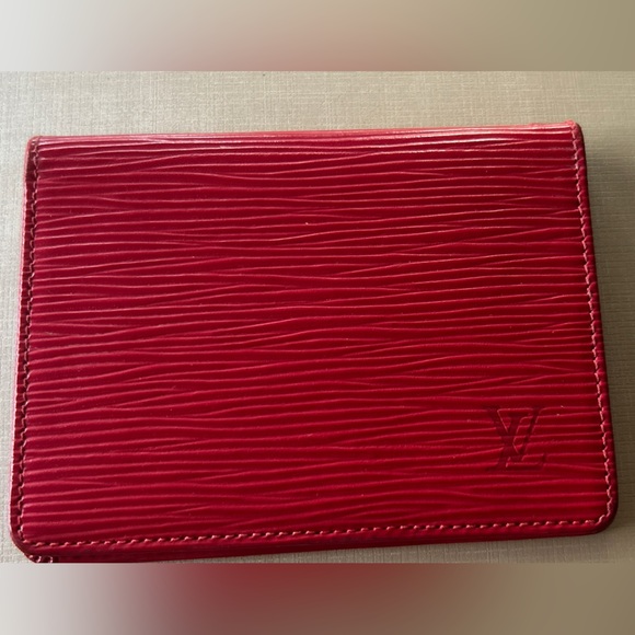 Louis Vuitton Vibrant Red CARD CASE WALLET - Picture 1 of 9